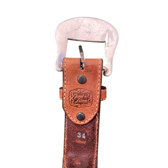 Tony Lama Men's Aged Bark Badlands Horse-Hair Belt - Picture 6 of 10